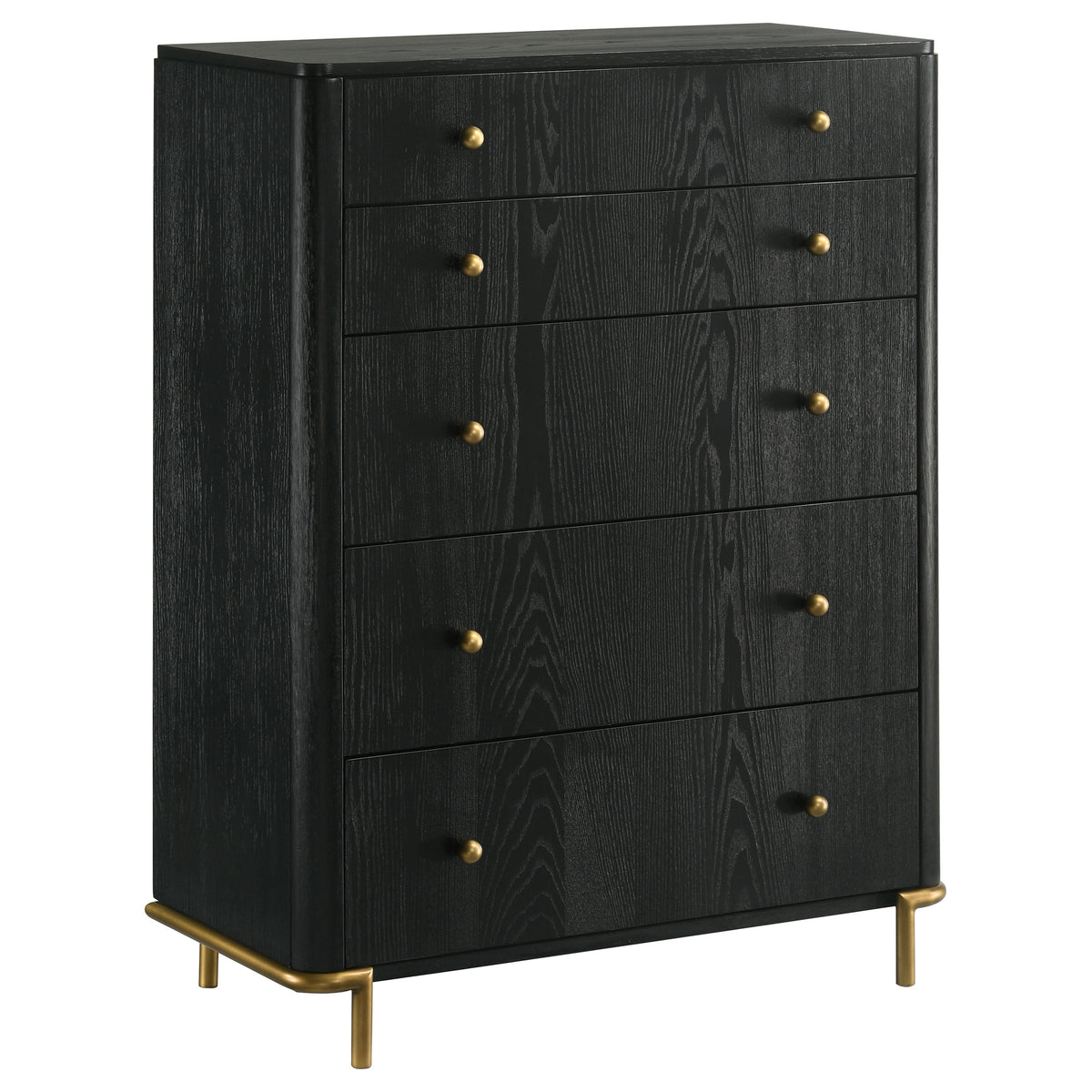 Tampa Furniture Outlet - Coaster - Arini 5-drawer Bedroom Chest Black - 224335