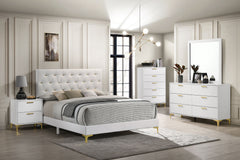 Tampa Furniture Outlet - Coaster - Kendall 5-piece Eastern King Bedroom Set White - 224401KE-S5