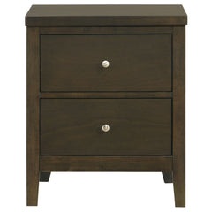 Wilkes 2-drawer Nightstand Bedside Table Dark Cocoa