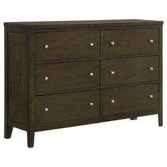 Tampa Furniture Outlet - Coaster - Wilkes 6-drawer Dresser Cabinet Dark Cocoa - 224423