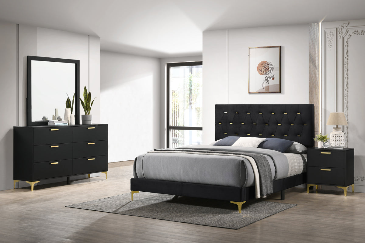 Tampa Furniture Outlet - Coaster - Kendall 4-piece California King Bedroom Set Black - 224451KW-S4