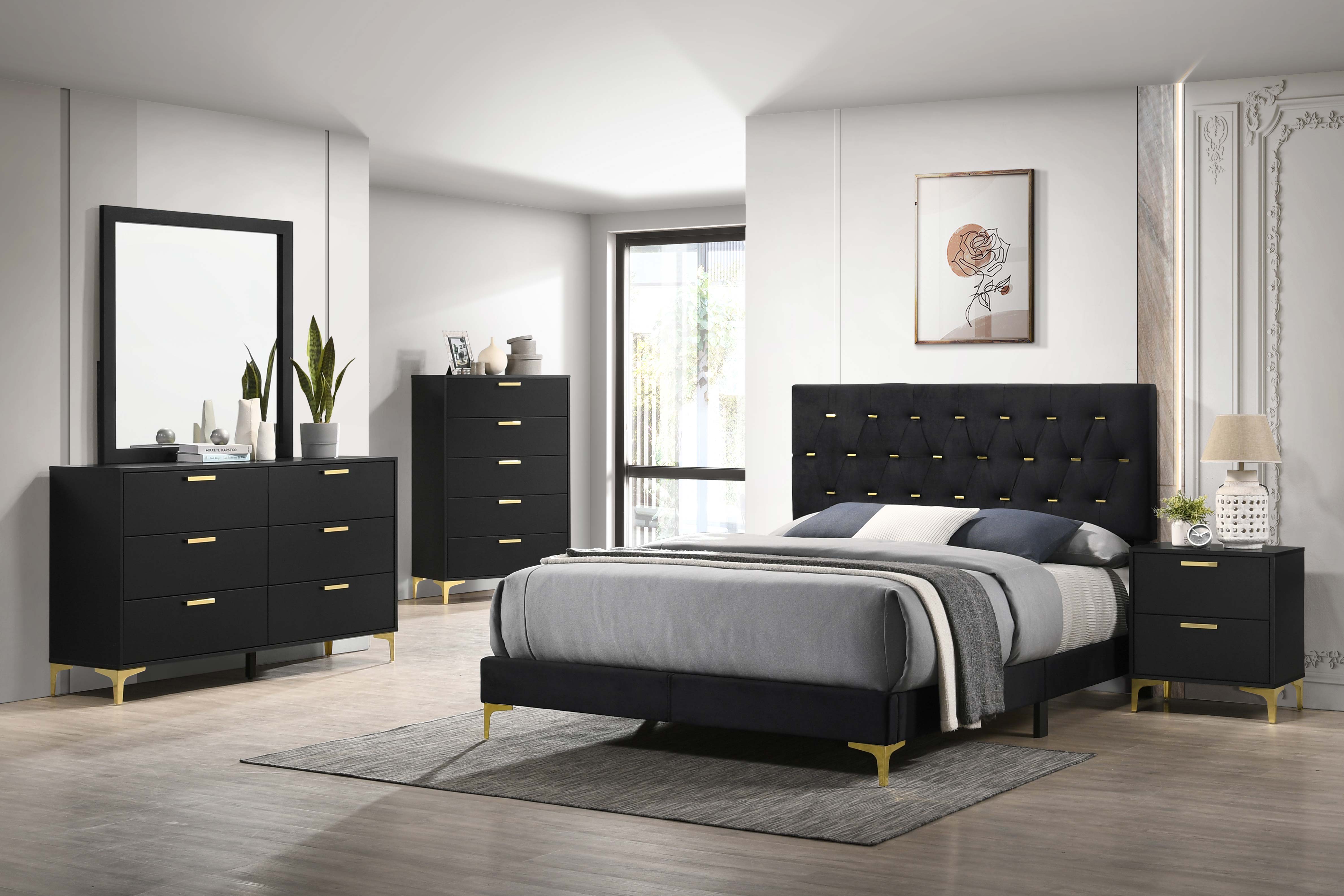 Tampa Furniture Outlet - Coaster - Kendall 5-piece Queen Bedroom Set Black - 224451Q-S5