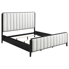 Tampa Furniture Outlet - Coaster - Brookmead 60-inch Upholstered California King Bed Black - 224710KW