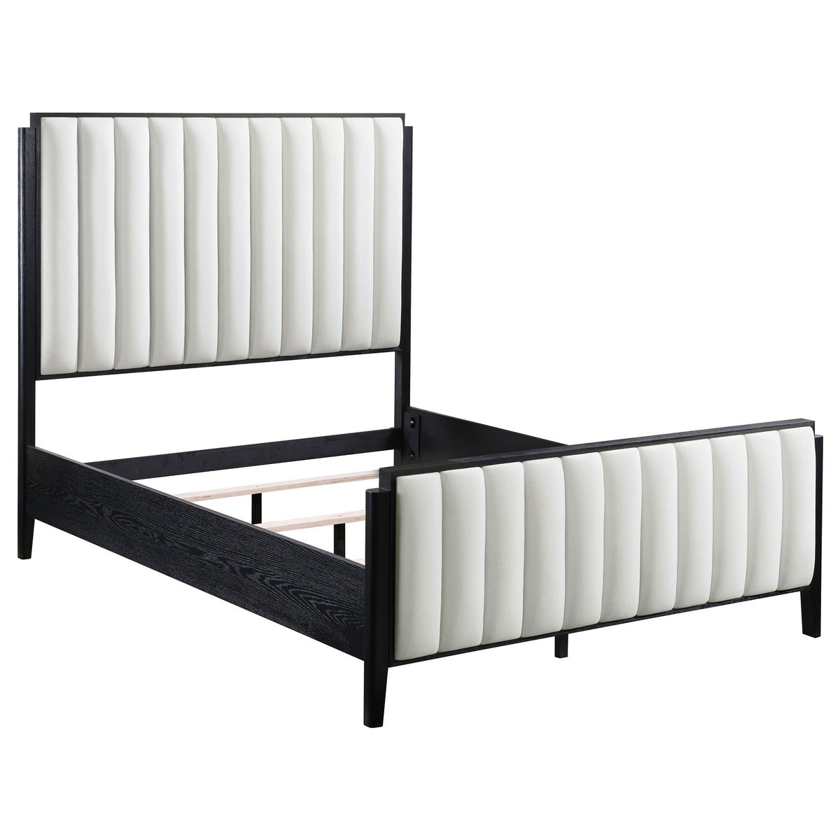 Tampa Furniture Outlet - Coaster - Brookmead 60-inch Upholstered Queen Bed Black - 224710Q