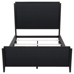 Brookmead Wood Queen Panel Bed Black