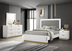 Tampa Furniture Outlet - Coaster - Caraway 4-piece California King Bedroom Set White - 224771KW-S4