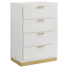Tampa Furniture Outlet - Coaster - Caraway 4-drawer Bedroom Chest White - 224775