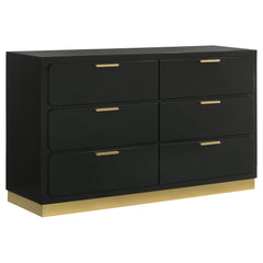 Tampa Furniture Outlet - Coaster - Caraway 6-drawer Dresser Black - 224783