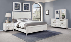 Tampa Furniture Outlet - Coaster - Marielle 4-piece Eastern King Bedroom Set Distressed White  - 224841KE-S4
