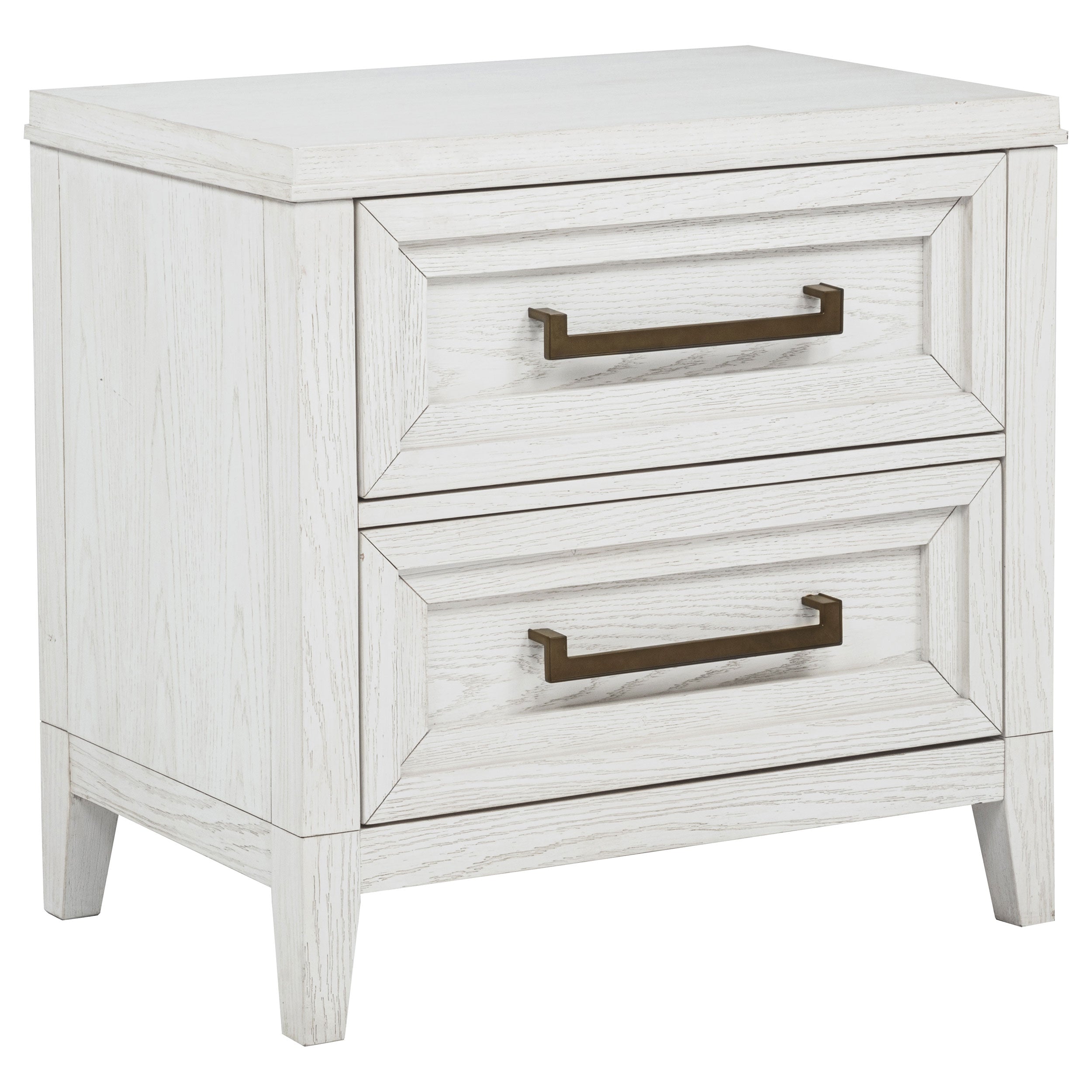 Tampa Furniture Outlet - Coaster - Marielle 2-drawer Nightstand Bedside Table Distressed White  - 224842