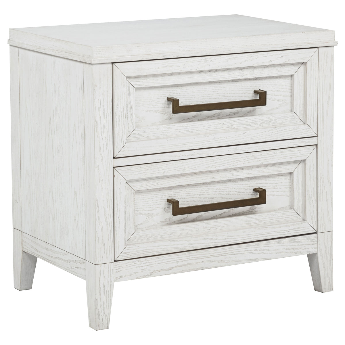 Tampa Furniture Outlet - Coaster - Marielle 2-drawer Nightstand Bedside Table Distressed White  - 224842