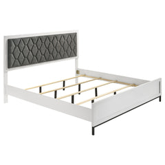 Tampa Furniture Outlet - Coaster - Sonora Eastern King Upholstered Panel Bed White  - 224861KE