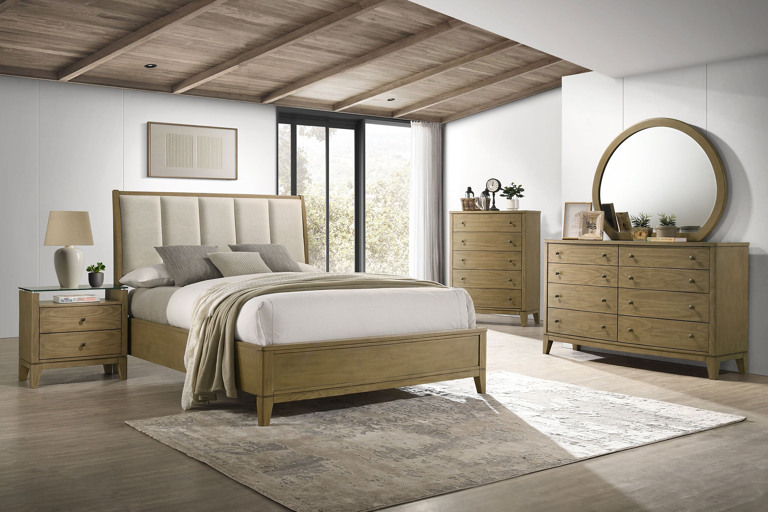 Tampa Furniture Outlet - Coaster - Granada 5-piece Queen Bedroom Set Natural Pine - 224921Q-S5