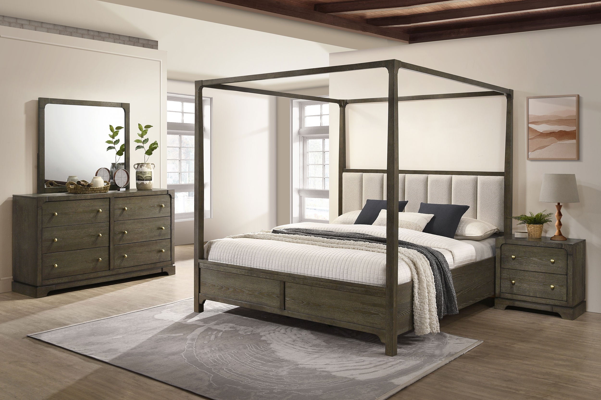 Tampa Furniture Outlet - Coaster - Gran Park 4-piece Eastern King Bedroom Set Dark Cocoa - 224931KE-S4
