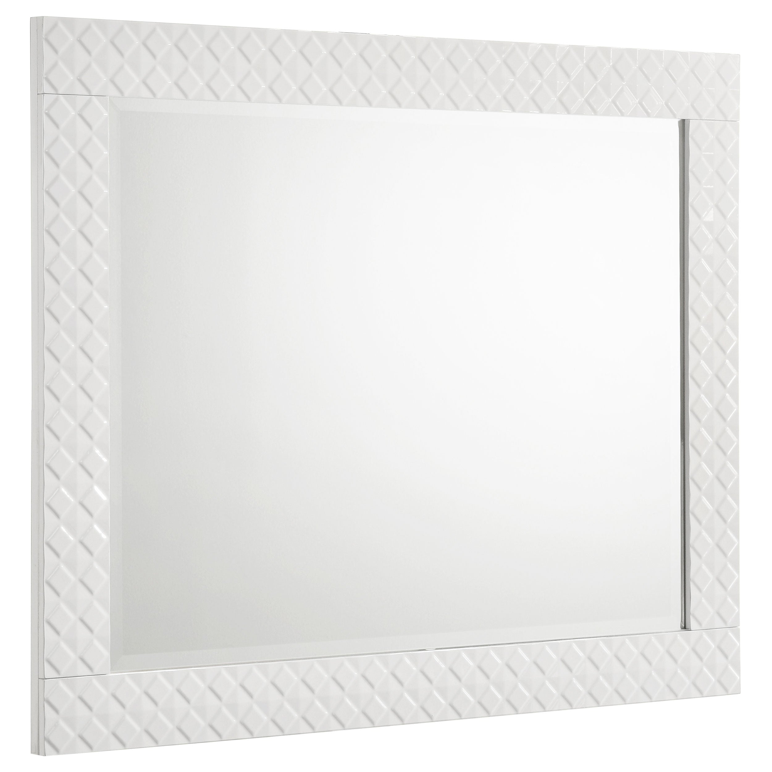 Tampa Furniture Outlet - Coaster - Ives Dresser Mirror White High Gloss - 224944