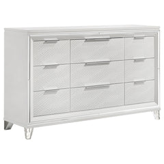 Tampa Furniture Outlet - Coaster - Marmore 9-drawer Dresser Cabinet White - 224963