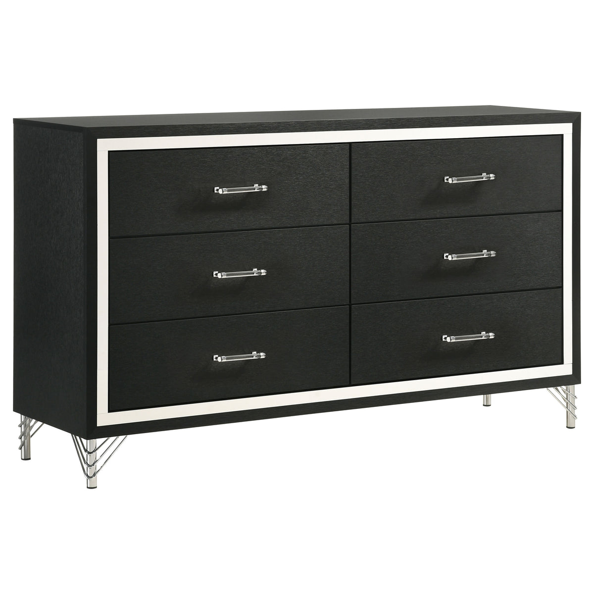 Tampa Furniture Outlet - Coaster - Lucia 6-drawer Dresser Cabinet Black - 224993