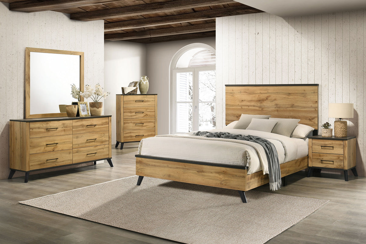 Tampa Furniture Outlet - Coaster - Kaywood 5-piece Full Bedroom Set Natural Pine - 225001F-S5