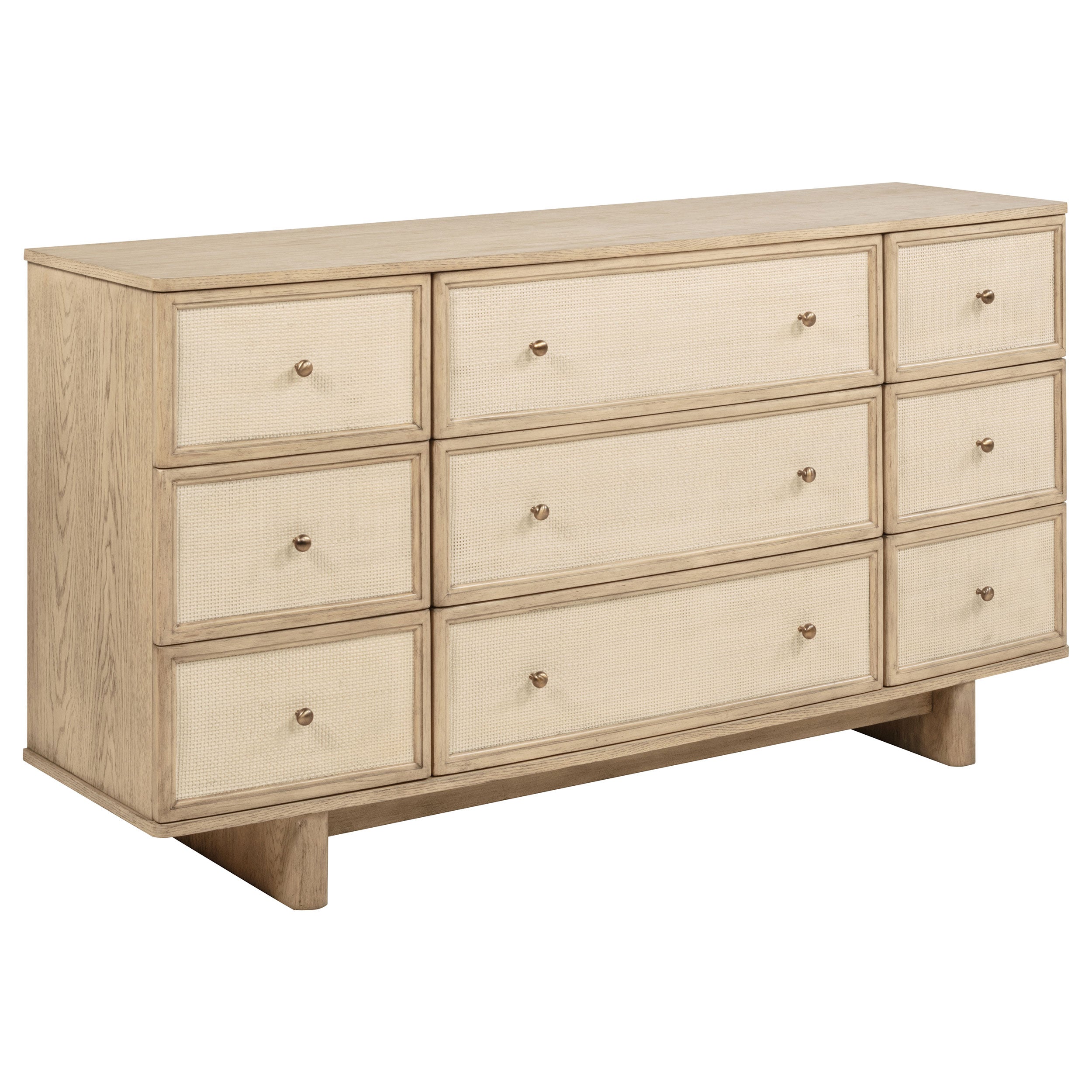 Tampa Furniture Outlet - Coaster - Kailani 9-drawer Dresser Cabinet Beige Oak - 225043