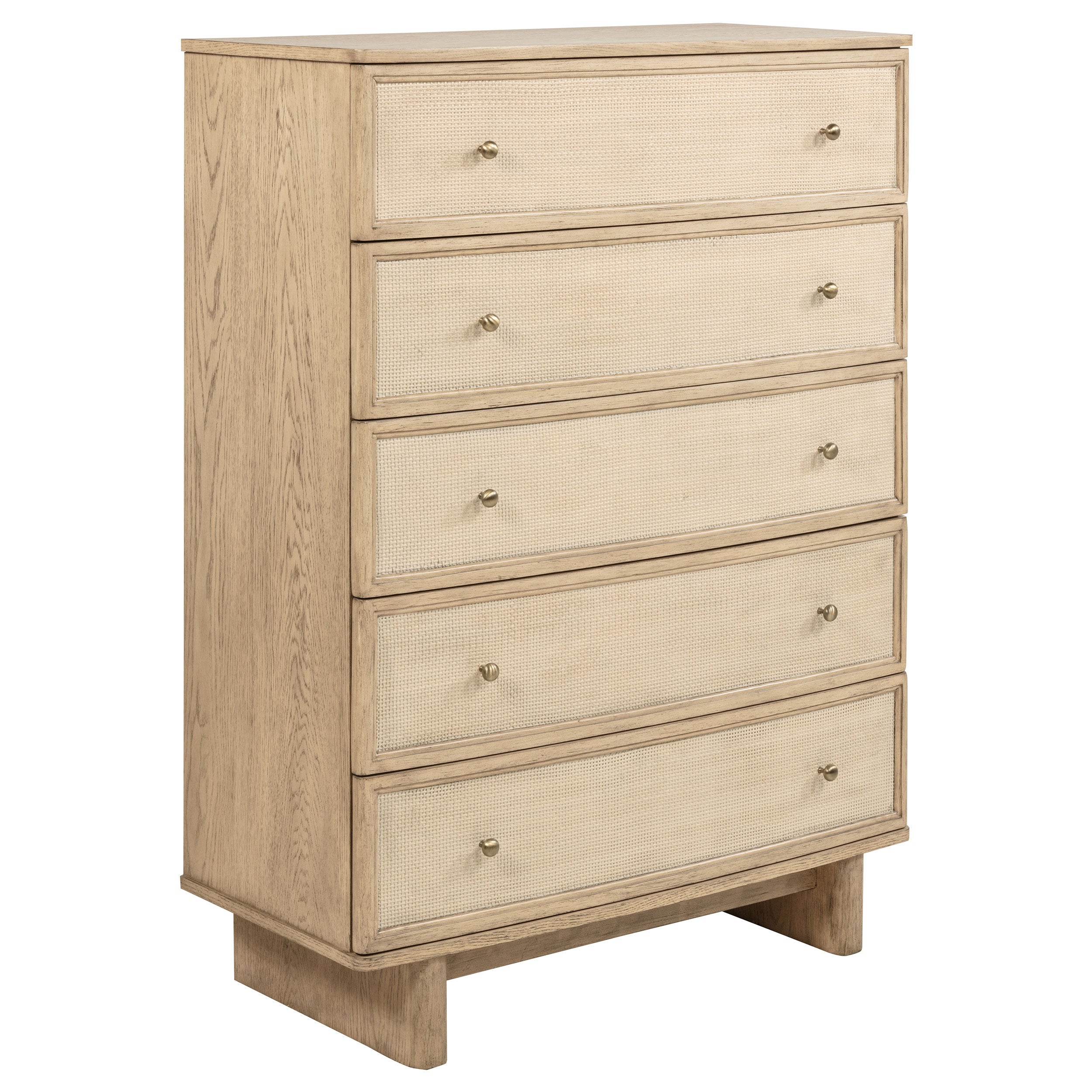 Tampa Furniture Outlet - Coaster - Kailani 5-drawer Bedroom Chest of Drawers Beige Oak - 225045