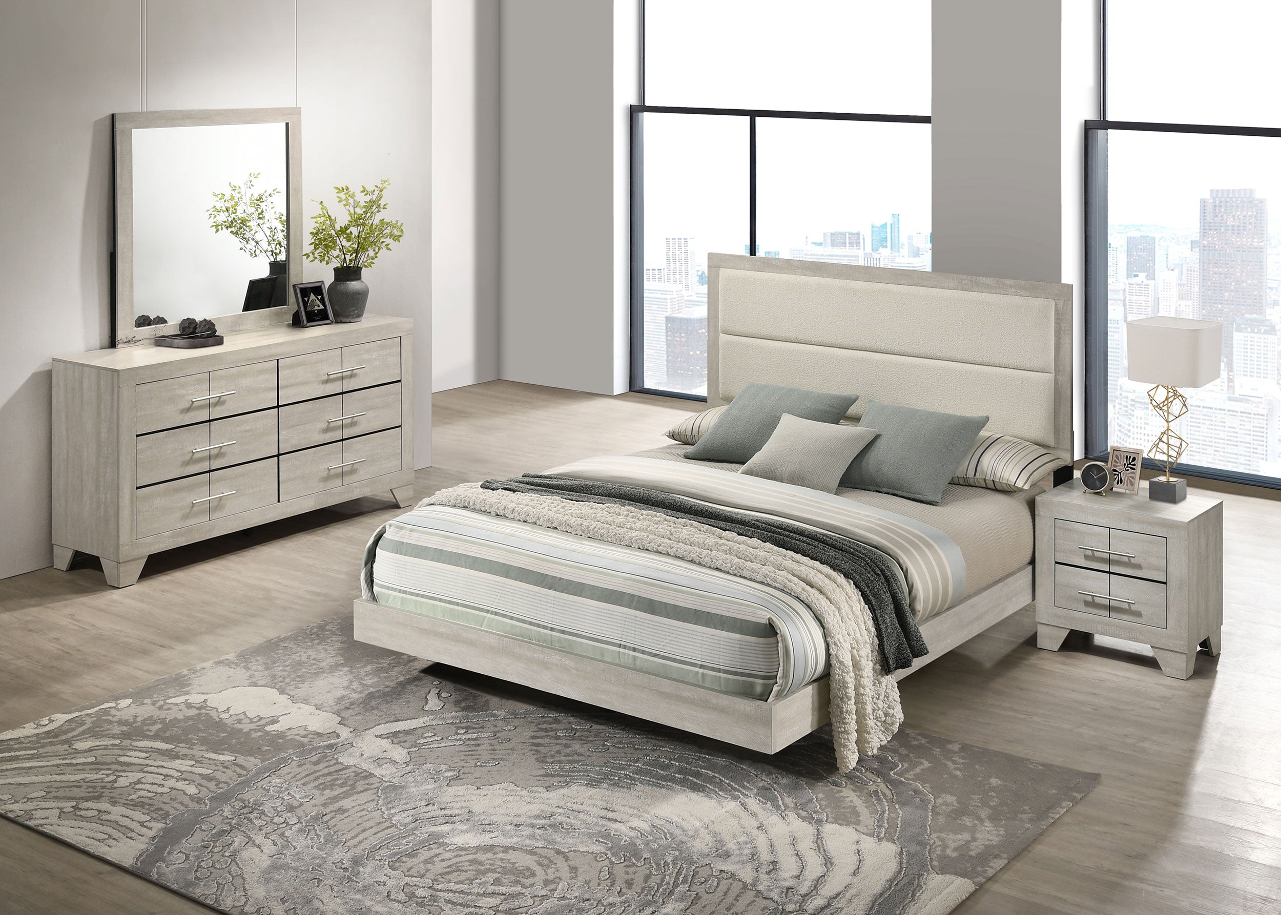 Tampa Furniture Outlet - Coaster - Trenton 4-piece Full Bedroom Set Rustic Cream - 225061F-S4