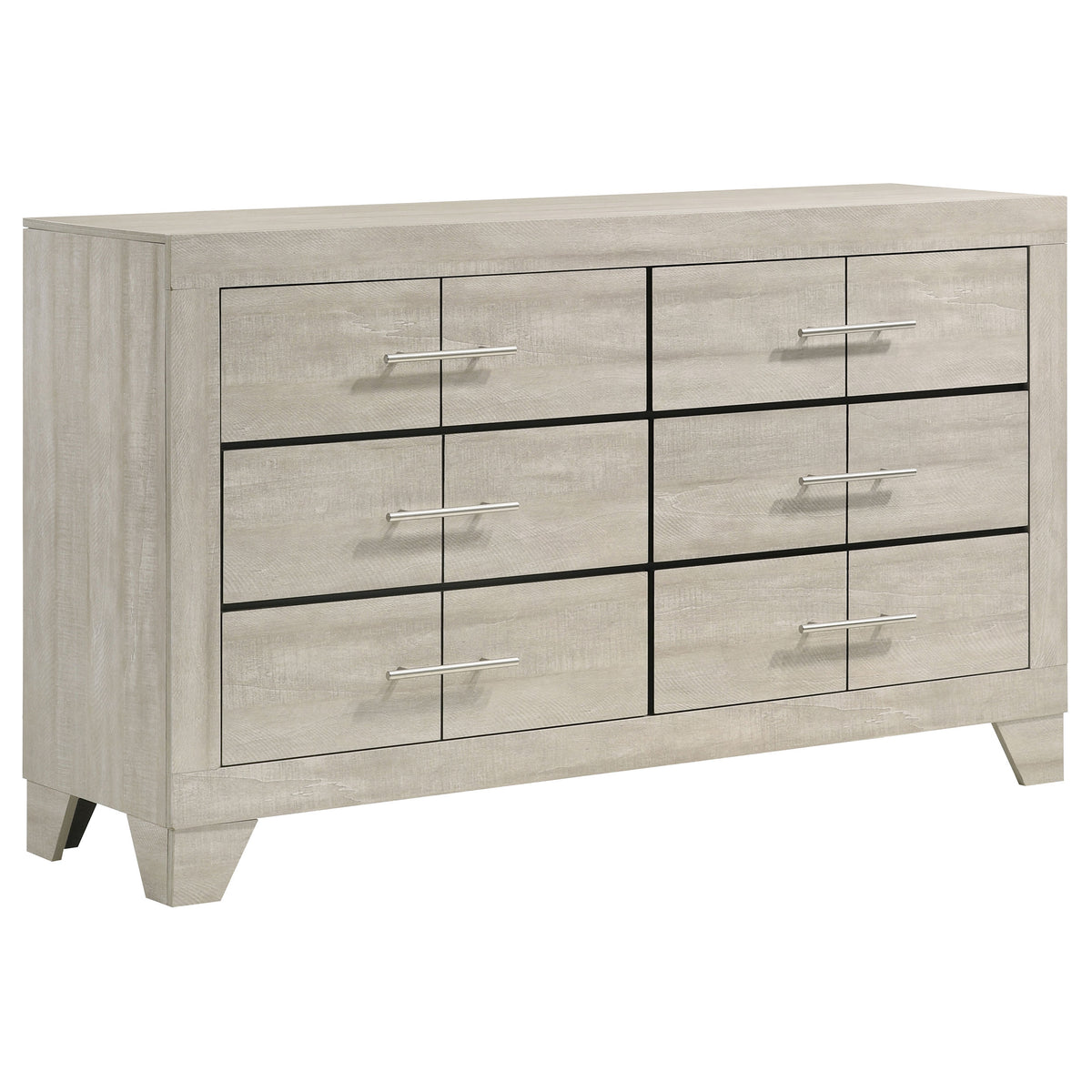 Tampa Furniture Outlet - Coaster - Trenton 6-drawer Bedroom Dresser Rustic Cream - 225063