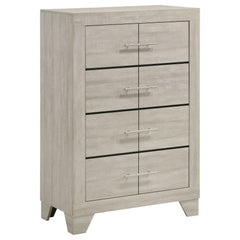 Tampa Furniture Outlet - Coaster - Trenton 4-drawer Bedroom Chest of Drawers Rustic Cream - 225065