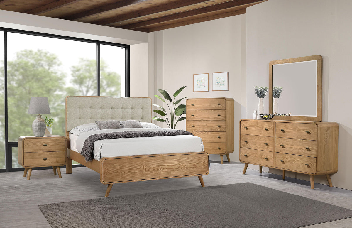 Tampa Furniture Outlet - Coaster - Robyn 5-piece Eastern King Bedroom Set Light Ash - 225091KE-S5