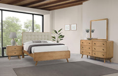 Tampa Furniture Outlet - Coaster - Robyn 4-piece California King Bedroom Set Light Ash - 225091KW-S4