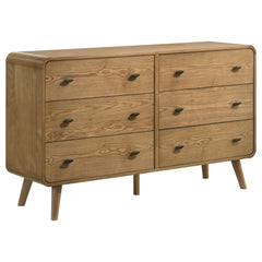Tampa Furniture Outlet - Coaster - Robyn 6-drawer Bedroom Dresser Light Ash - 225093
