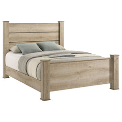 Oakglen 55-inch California King Panel Bed Weathered Oak