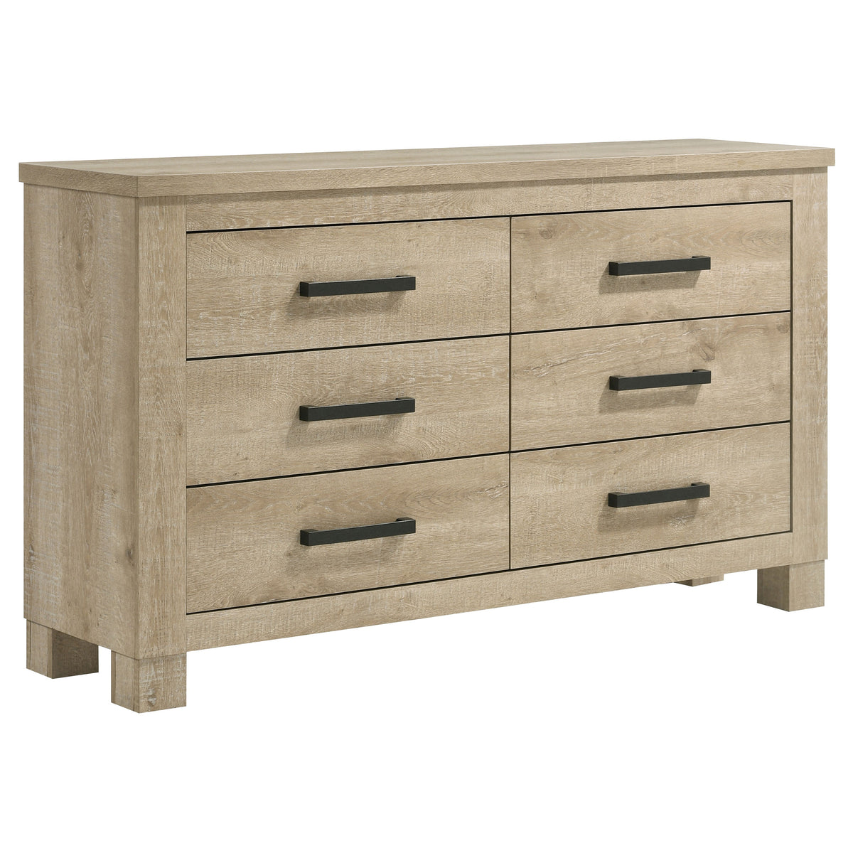 Tampa Furniture Outlet - Coaster - Oakglen 6-drawer Bedroom Dresser Weathered Oak - 225103