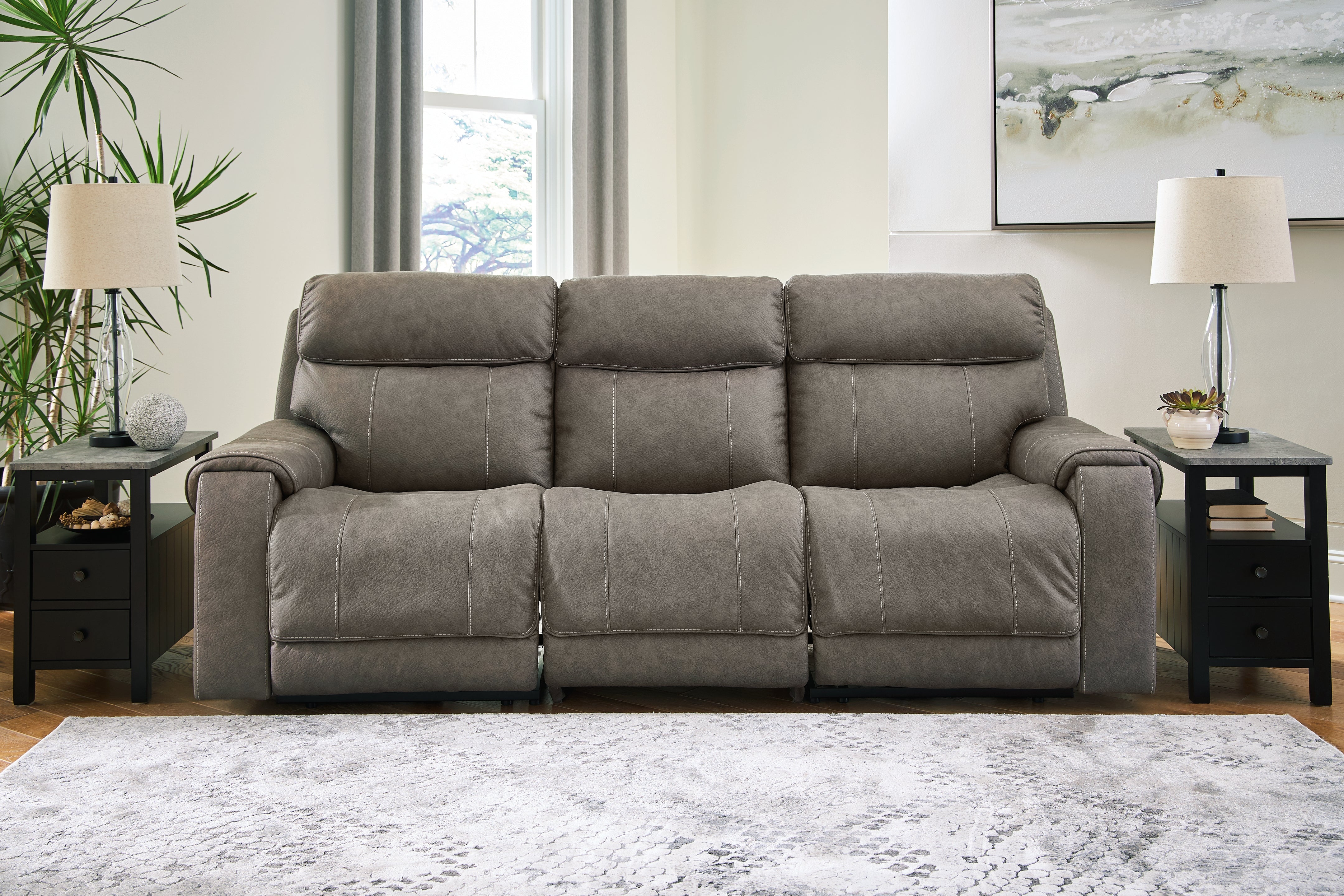 Tampa Furniture Outlet Lutz - Ashley Furniture - Starbot Sectional - 3-Piece Power Reclining Sectional Sofa / Fossil - 23501S3