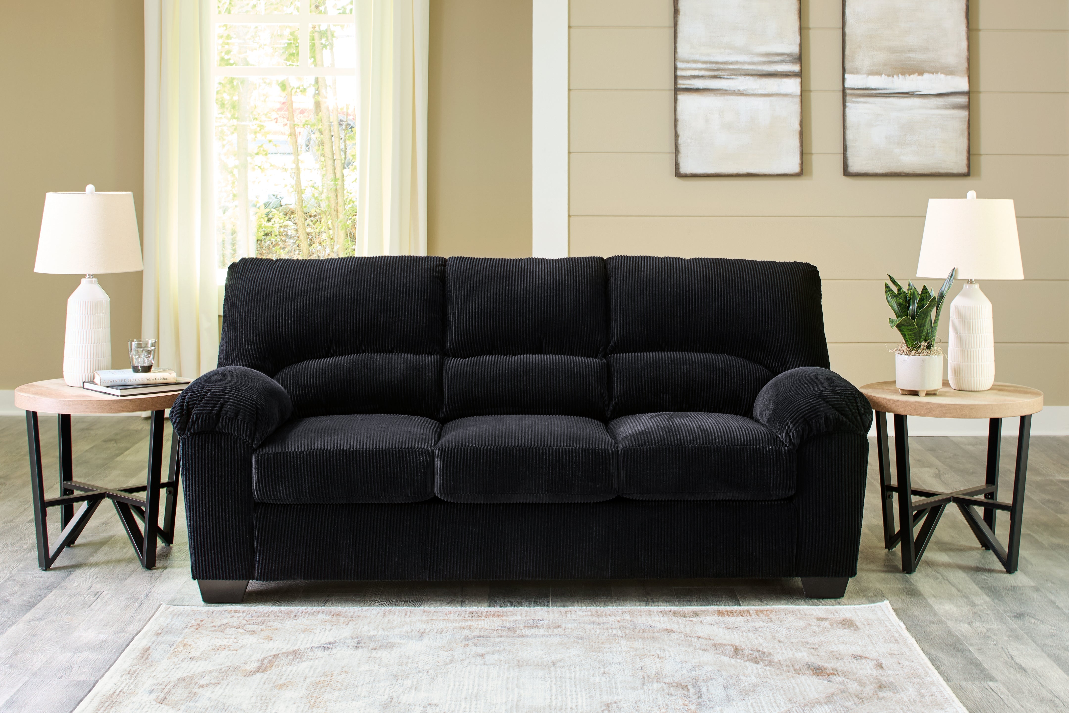 Tampa Furniture Outlet Lutz - Ashley Furniture - SimpleJoy Living Room - Sofa / Onyx - 2420438