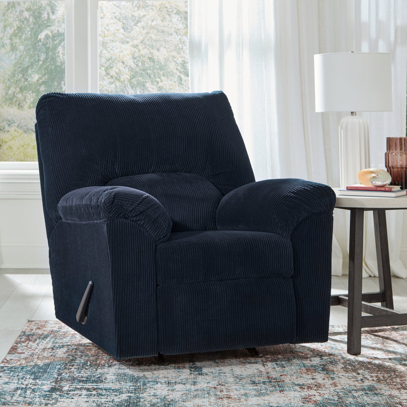 Tampa Furniture Outlet Lutz - Ashley Furniture - SimpleJoy Living Room - Rocker Recliner / Navy - 2420525