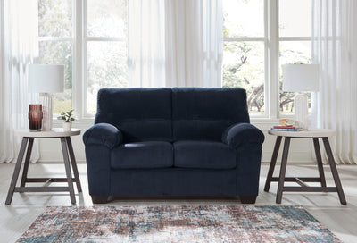 Tampa Furniture Outlet Lutz - Ashley Furniture - SimpleJoy Living Room - Loveseat / Navy - 2420535