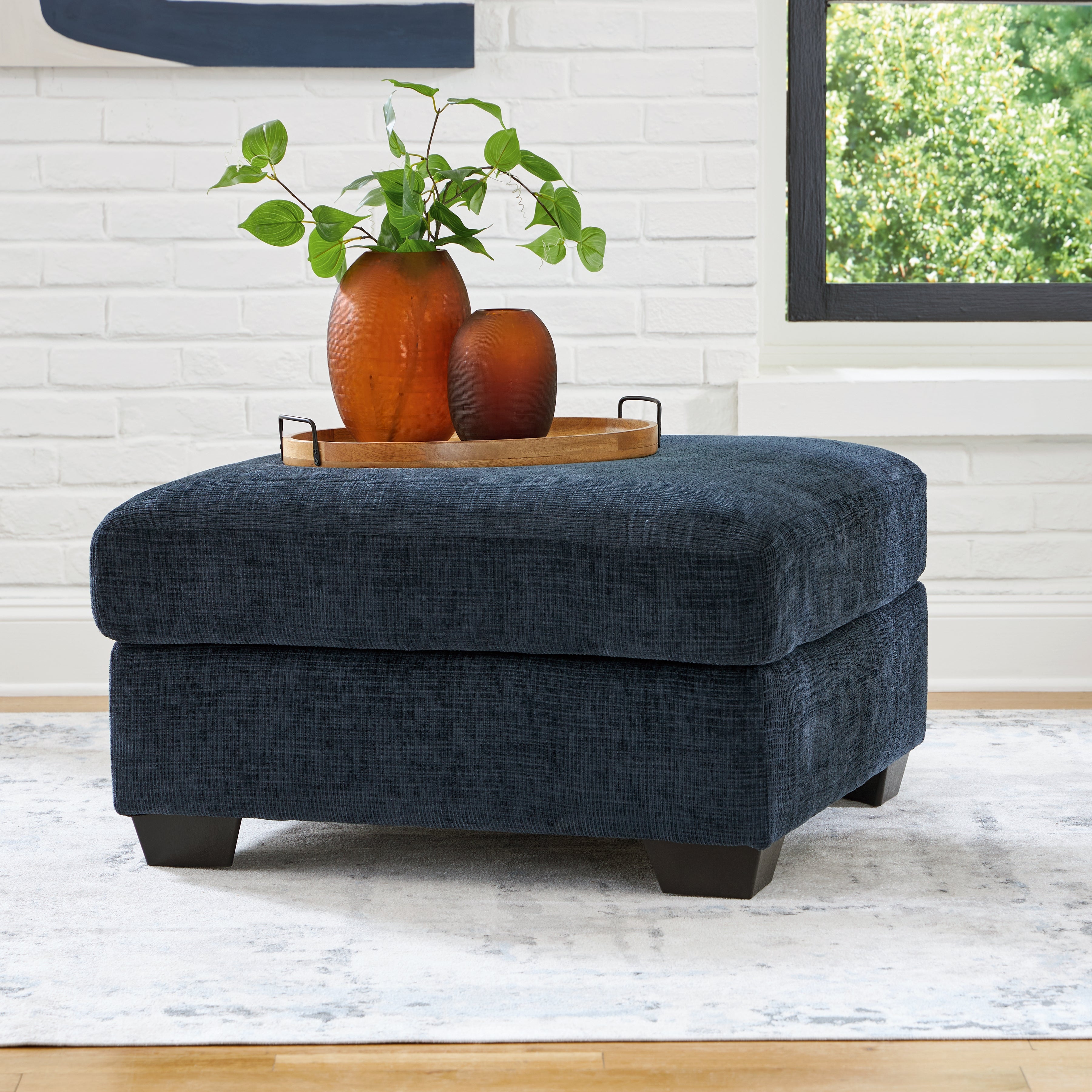 Tampa Furniture Outlet Lutz - Ashley Furniture - Aviemore Living Room - Oversized Accent Ottoman / Ink - 2430308