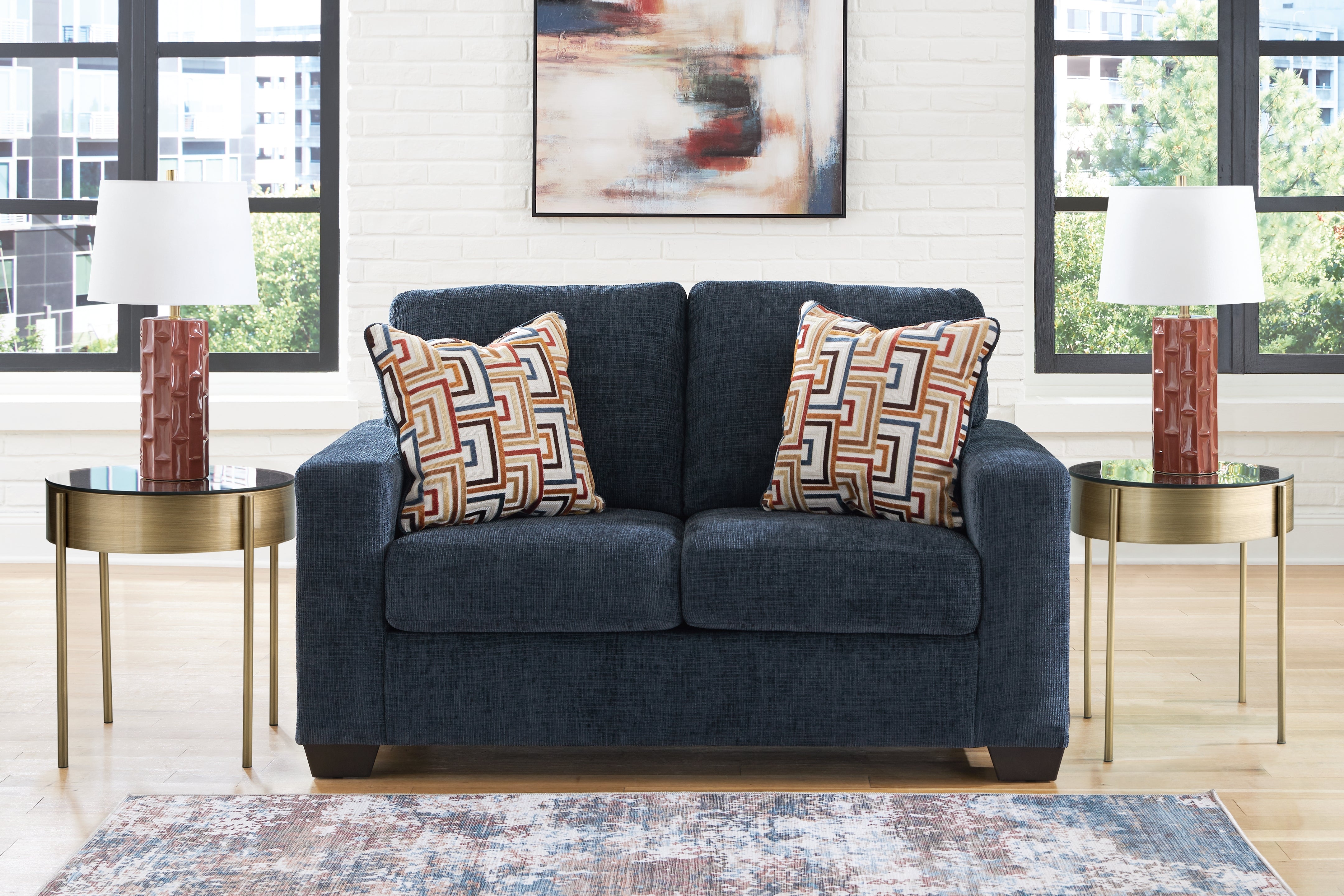 Tampa Furniture Outlet Lutz - Ashley Furniture - Aviemore Living Room - Loveseat / Ink - 2430335