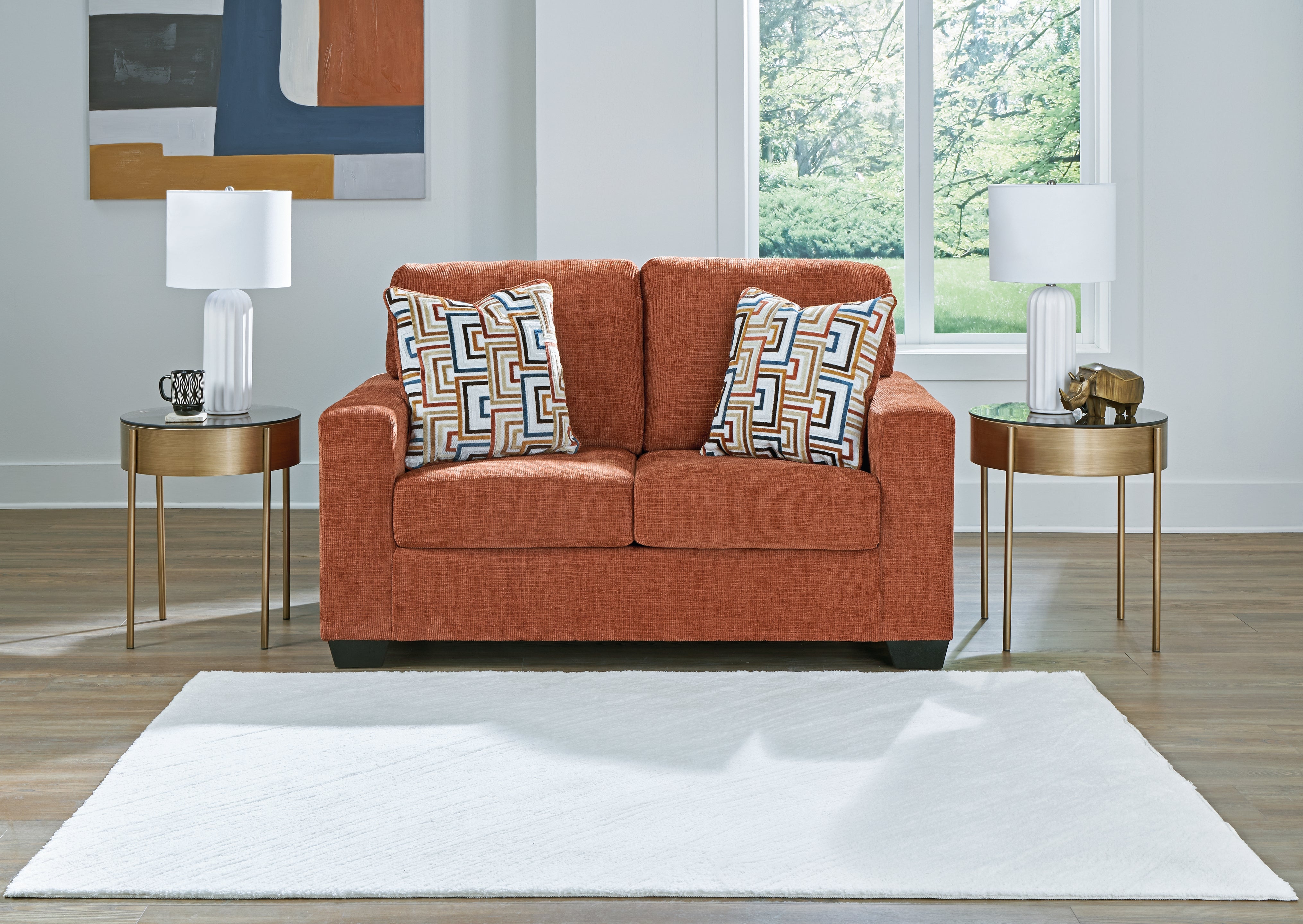 Tampa Furniture Outlet Lutz - Ashley Furniture - Aviemore Living Room - Loveseat / Spice - 2430435