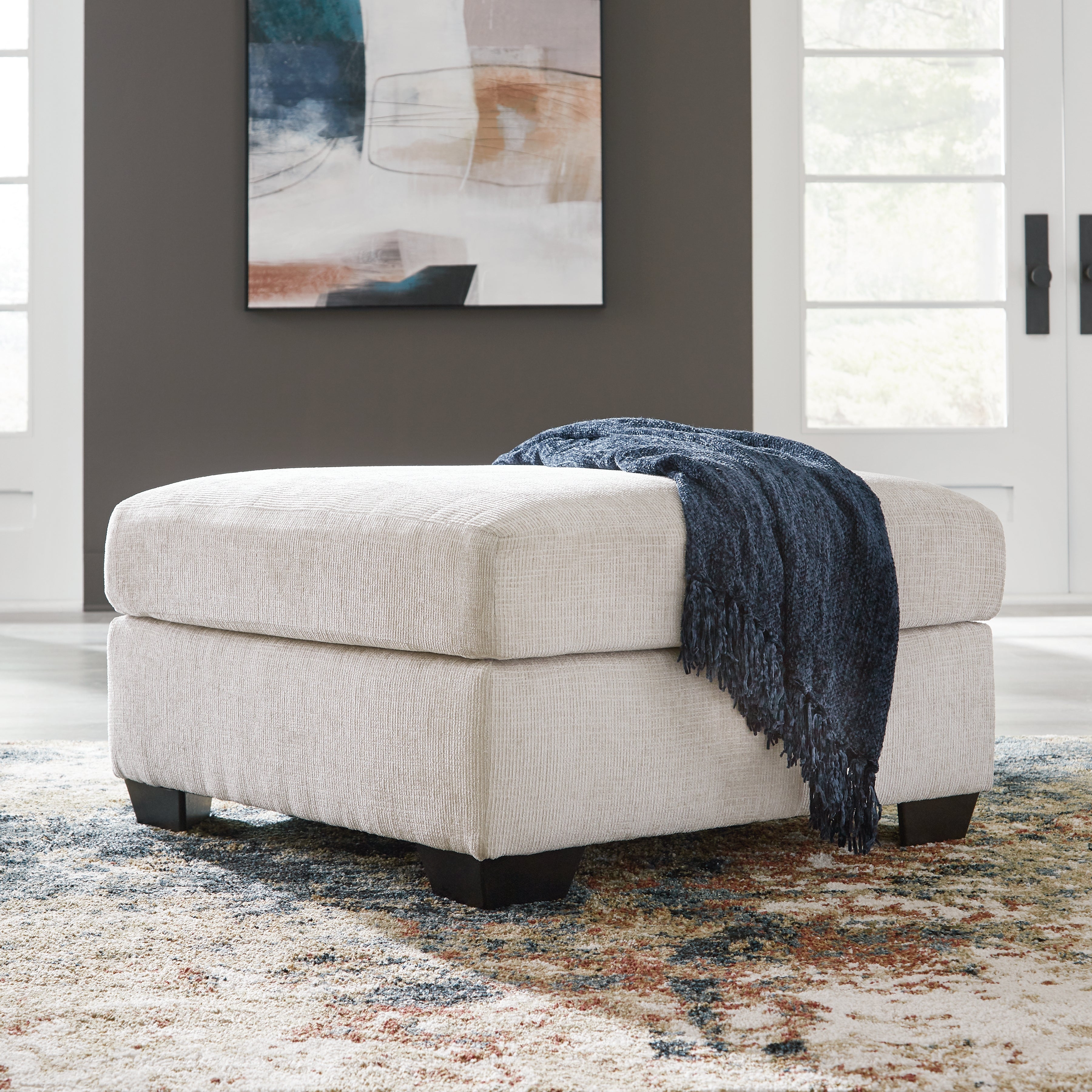 Tampa Furniture Outlet Lutz - Ashley Furniture - Aviemore Living Room - Oversized Accent Ottoman / Stone - 2430508