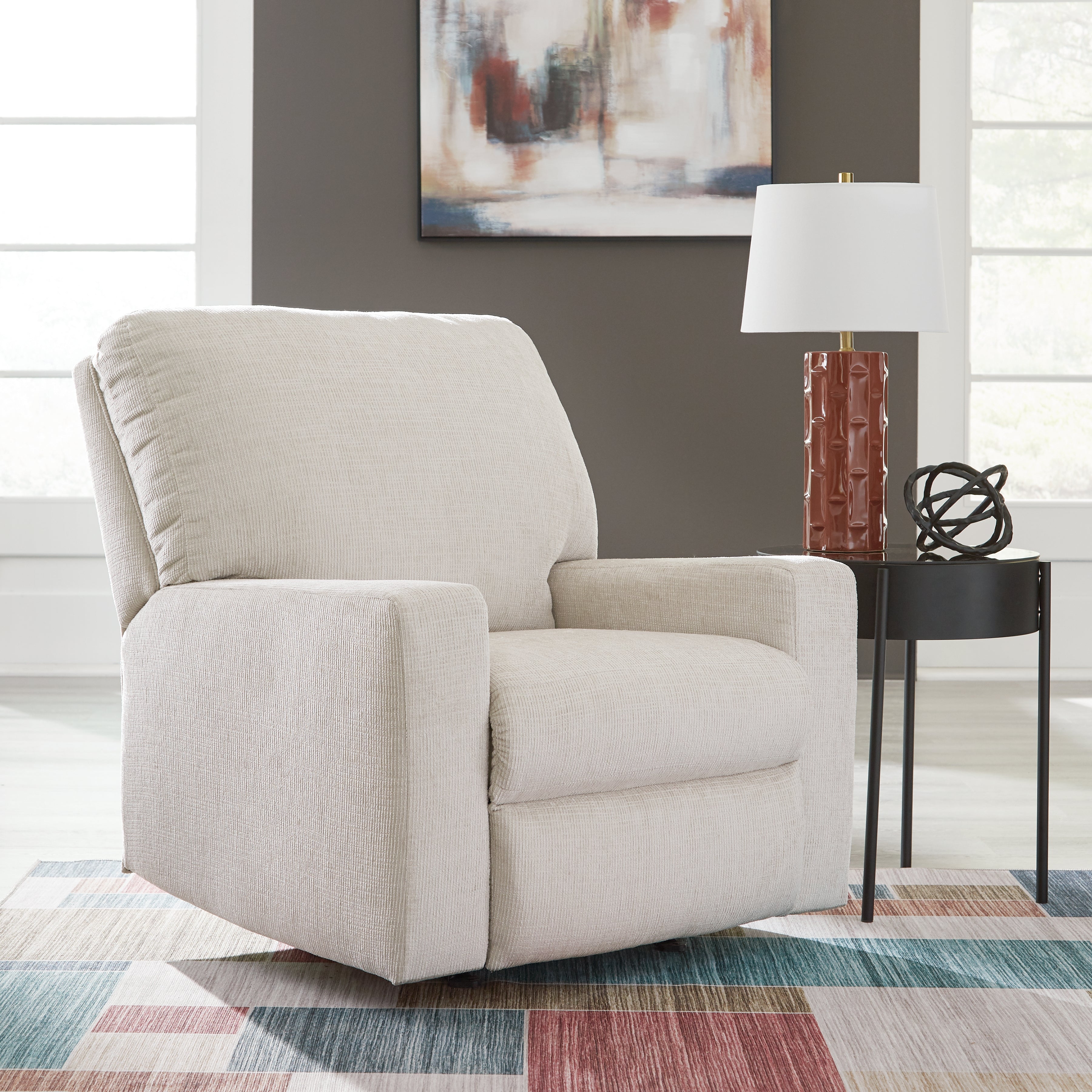Tampa Furniture Outlet Lutz - Ashley Furniture - Aviemore Living Room - Rocker Recliner / Stone - 2430525
