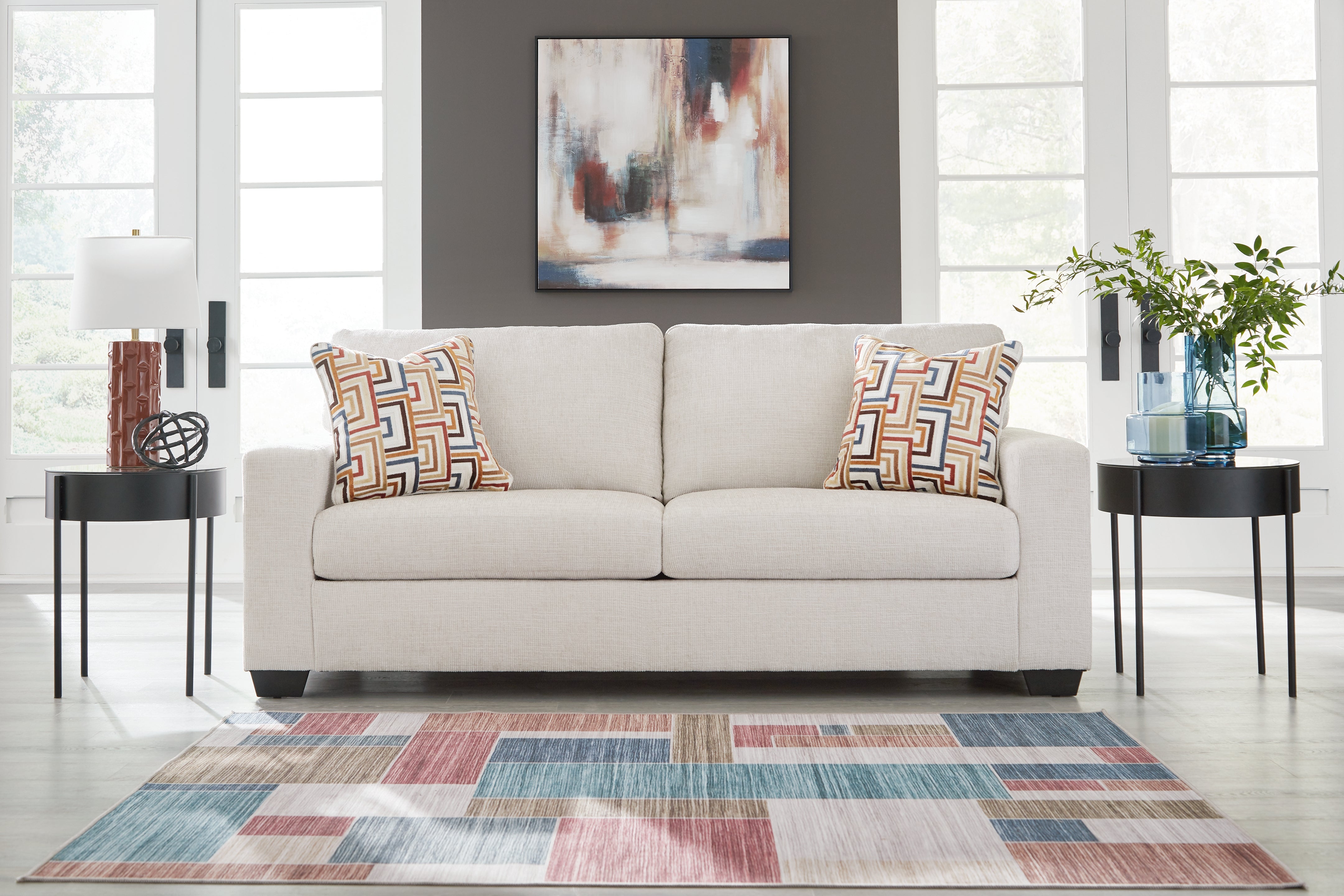Tampa Furniture Outlet Lutz - Ashley Furniture - Aviemore Living Room - Sofa / Stone - 2430538