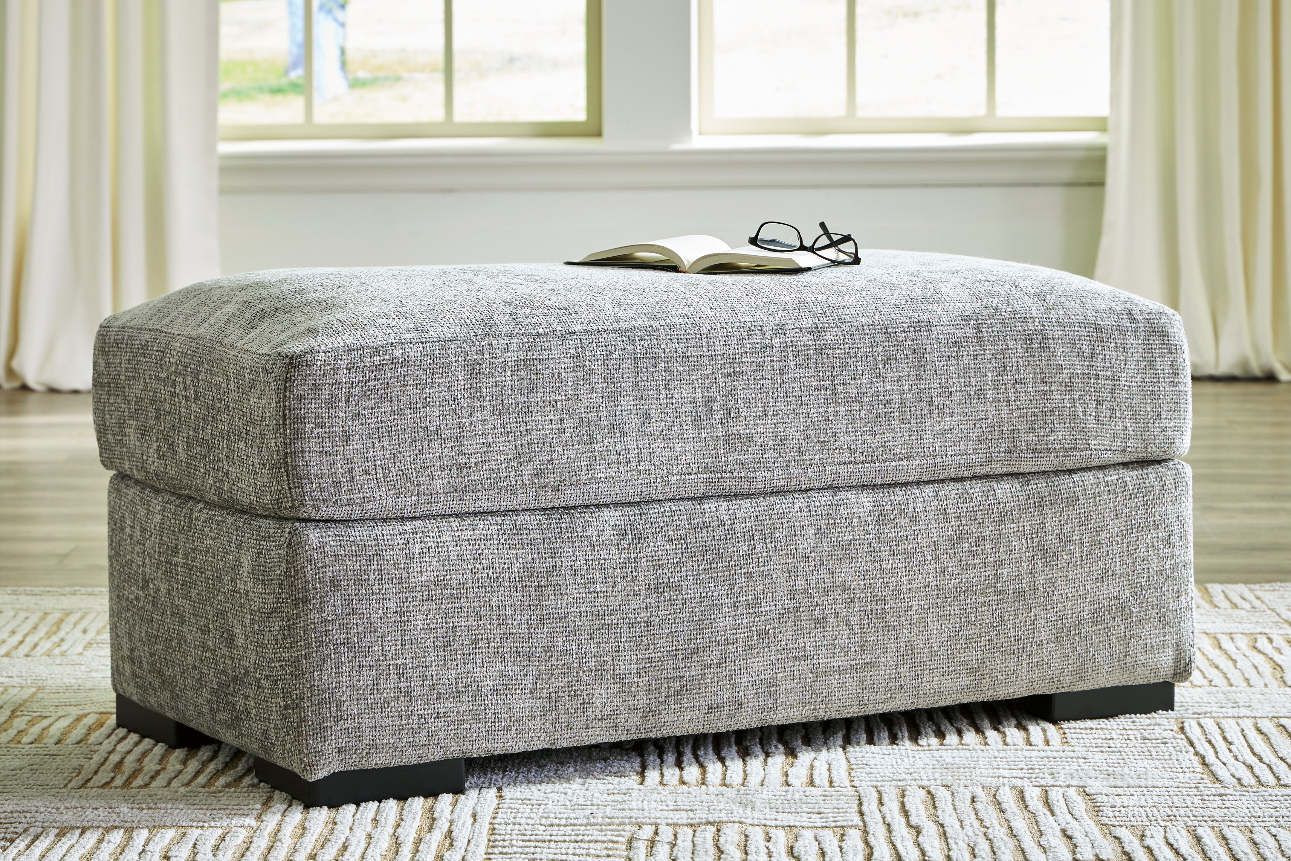 Tampa Furniture Outlet Lutz - Ashley Furniture - Dunmor Living Room - Ottoman / Graphite - 2490414