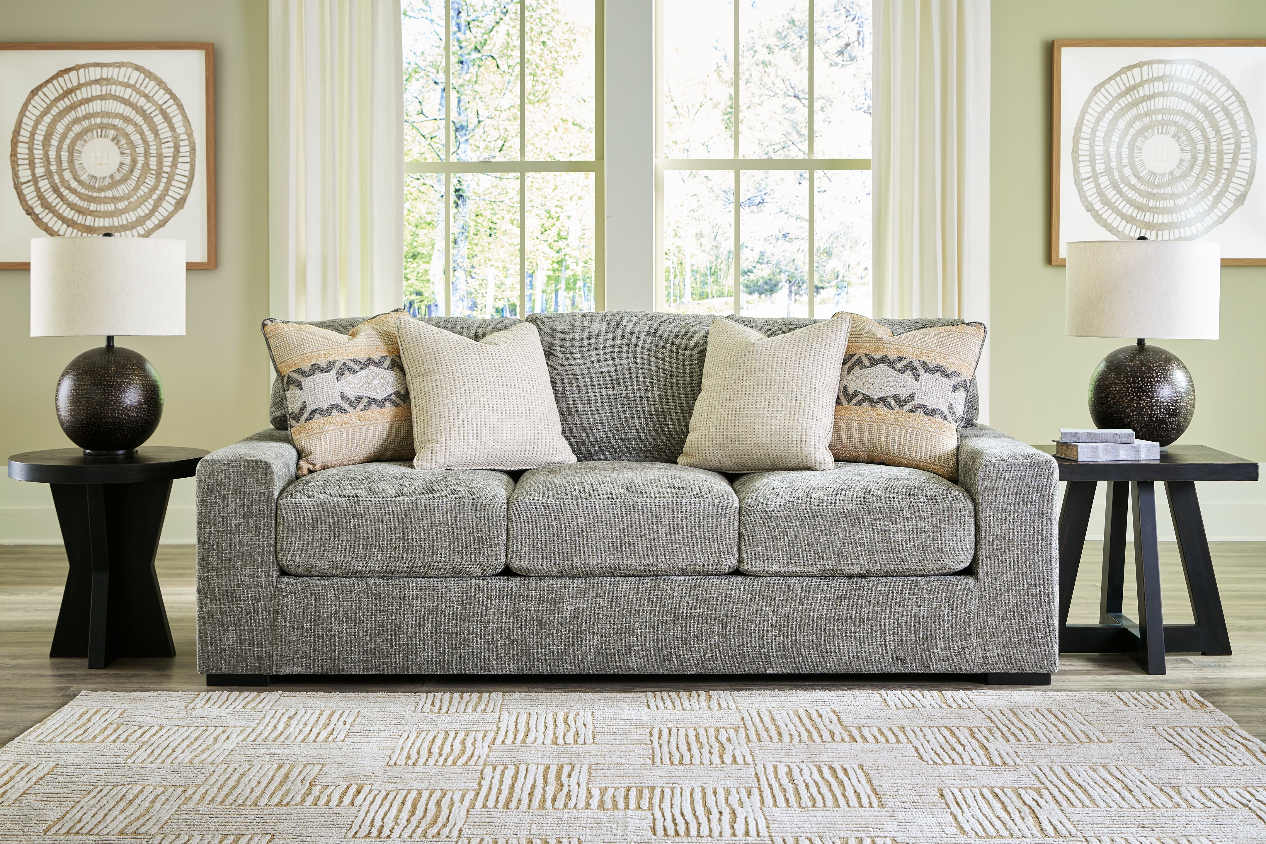 Tampa Furniture Outlet Lutz - Ashley Furniture - Dunmor Living Room - Sofa / Graphite - 2490438
