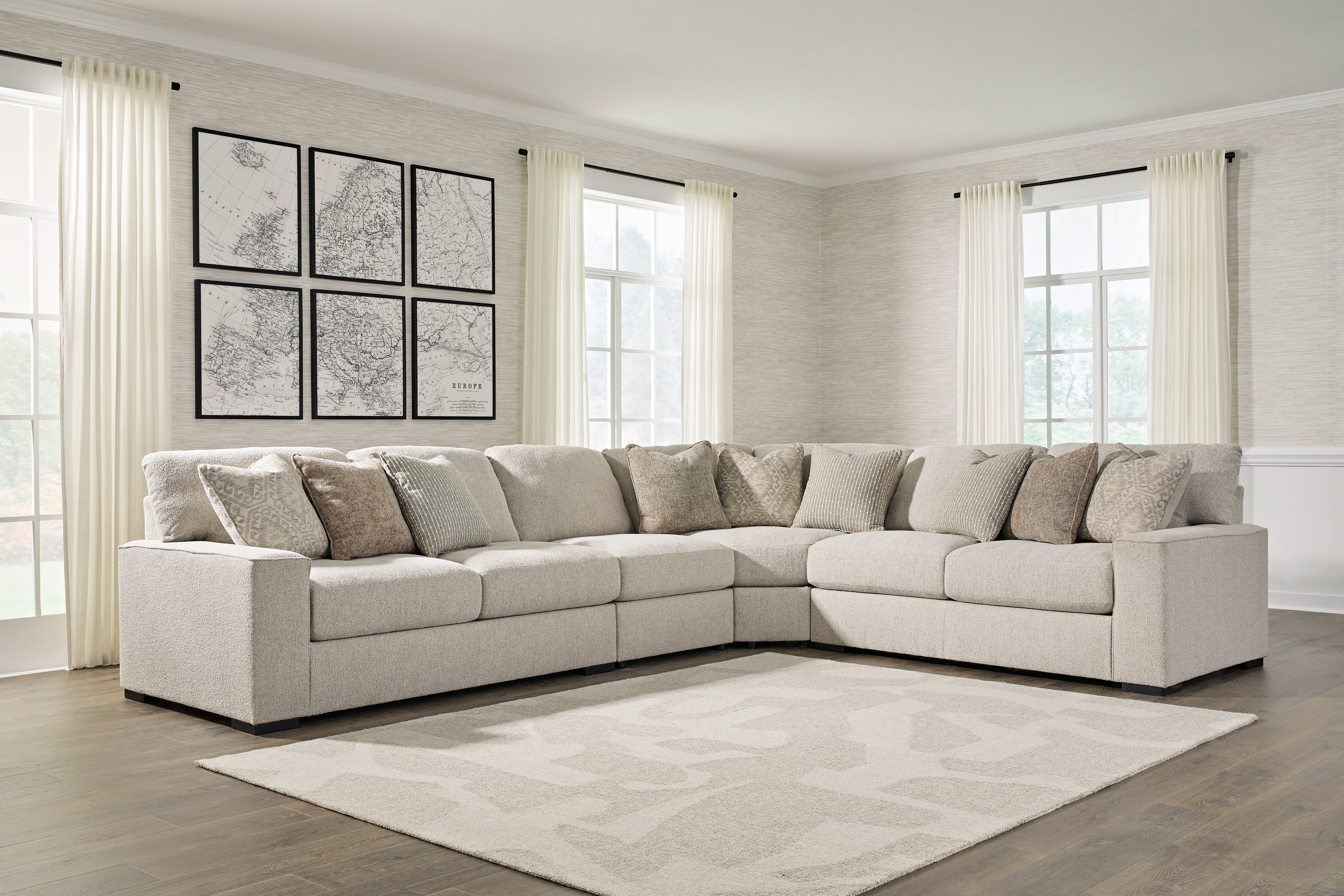 Tampa Furniture Outlet Lutz - Ashley Furniture - Ballyton Sectional - RAF 4-Piece Sectional / Sand - 25102S2