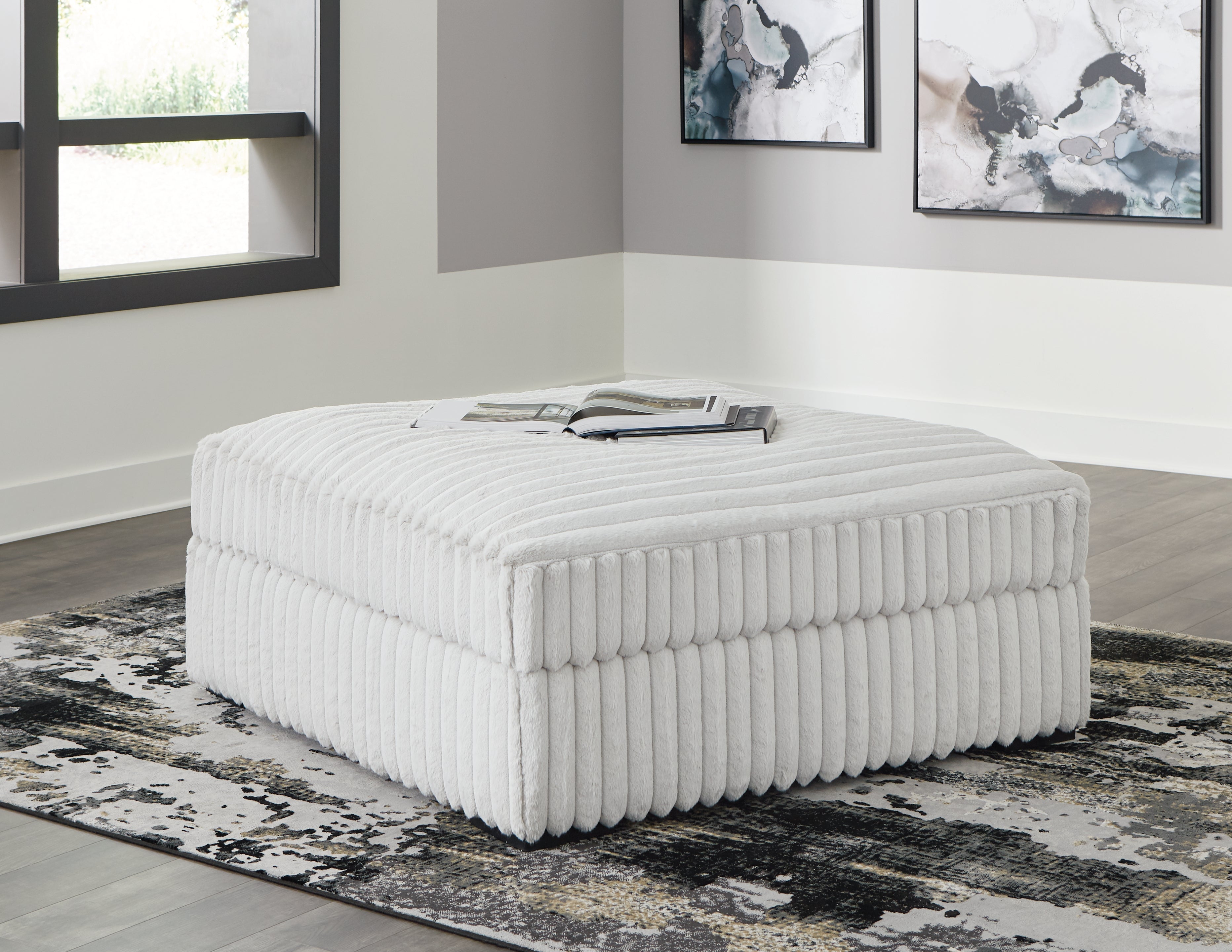 Tampa Furniture Outlet Lutz - Ashley Furniture - Stupendous Living Room - Oversized Accent Ottoman / Alloy - 2590308