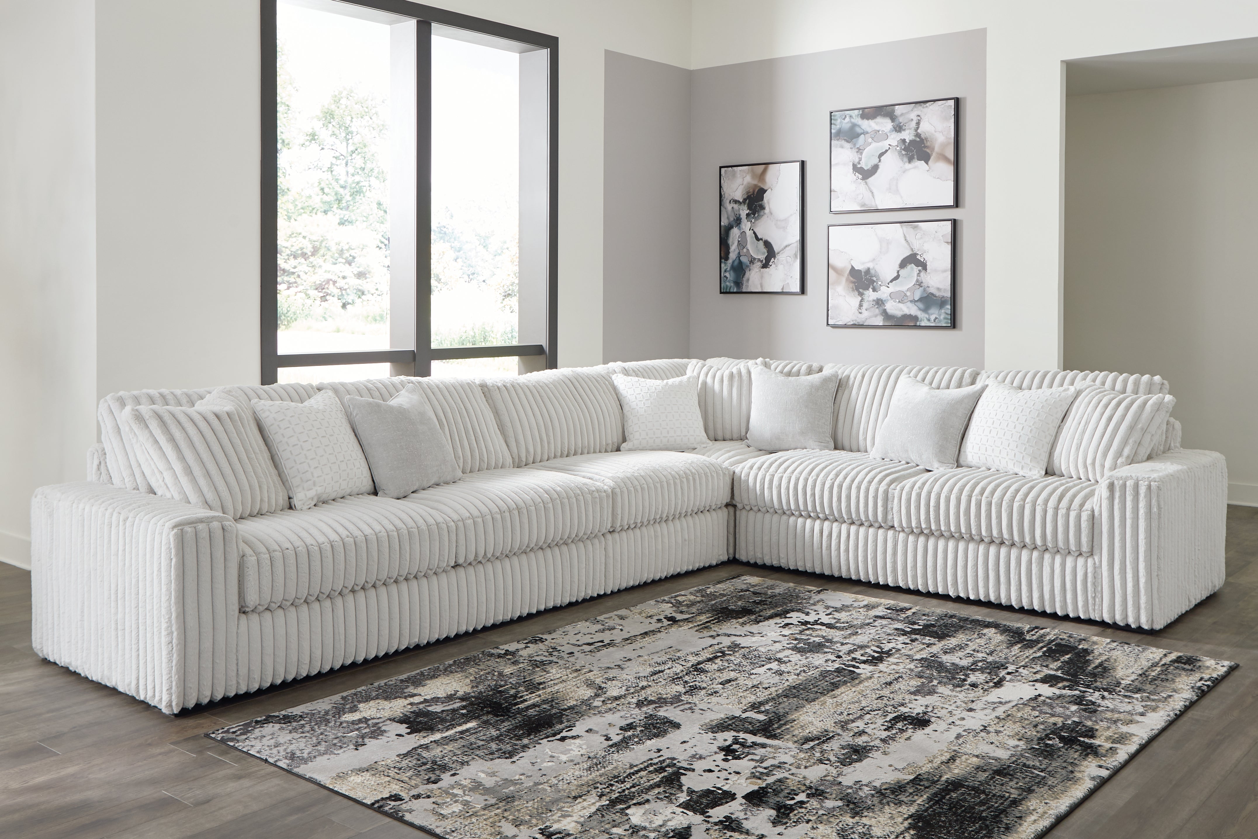 Tampa Furniture Outlet Lutz - Ashley Furniture - Stupendous Sectional - LAF 4-Piece Sectional / Alloy - 25903S2