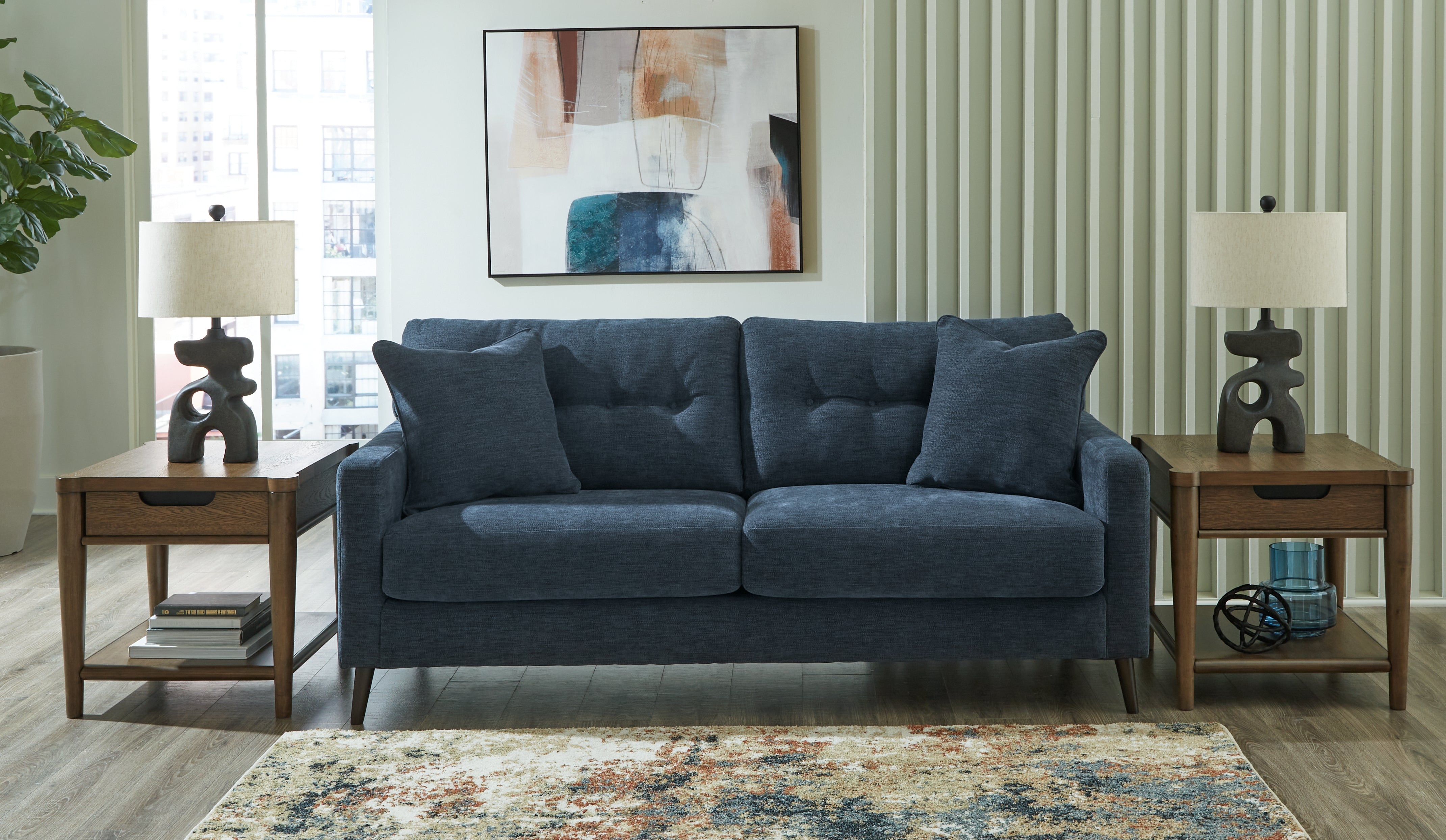 Tampa Furniture Outlet Lutz - Ashley Furniture - Bixler Living Room - Sofa / Navy - 2610638