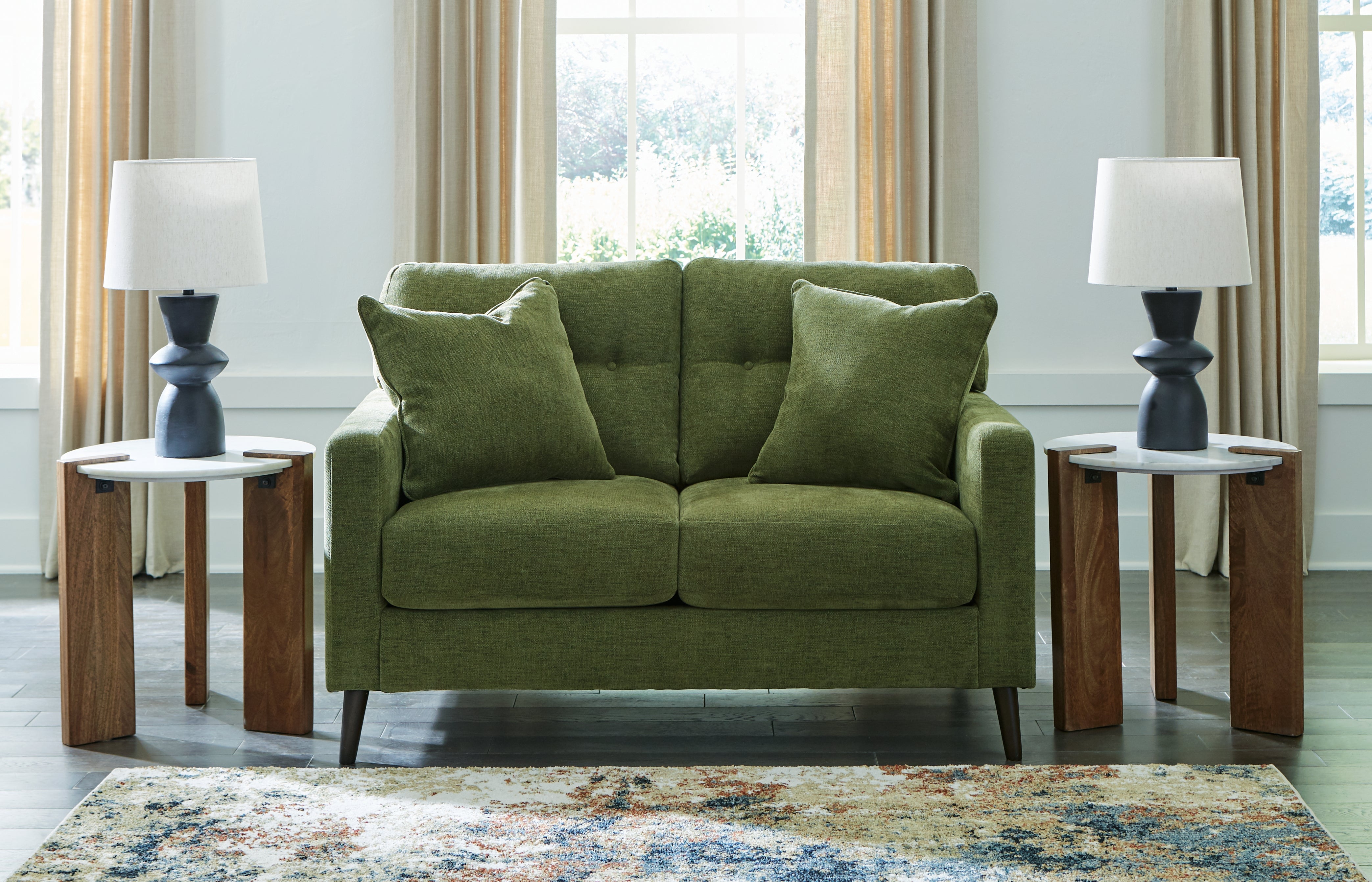 Tampa Furniture Outlet Lutz - Ashley Furniture - Bixler Living Room - Loveseat / Olive - 2610735