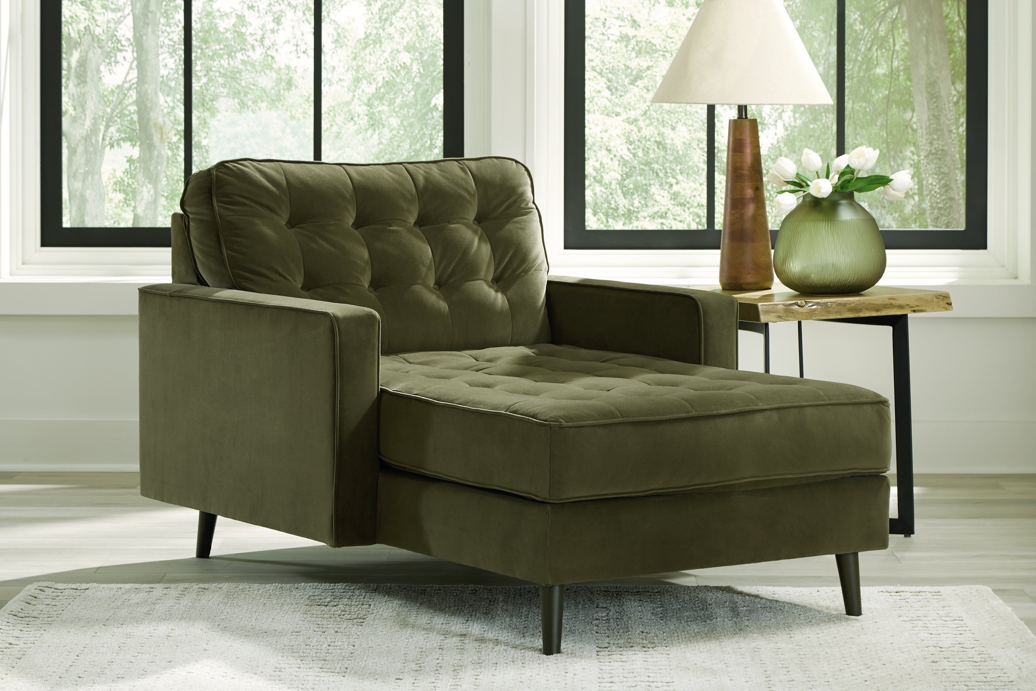 Tampa Furniture Outlet Lutz - Ashley Furniture - Reveon Lakes Living Room - Chaise / Olive - 2640415